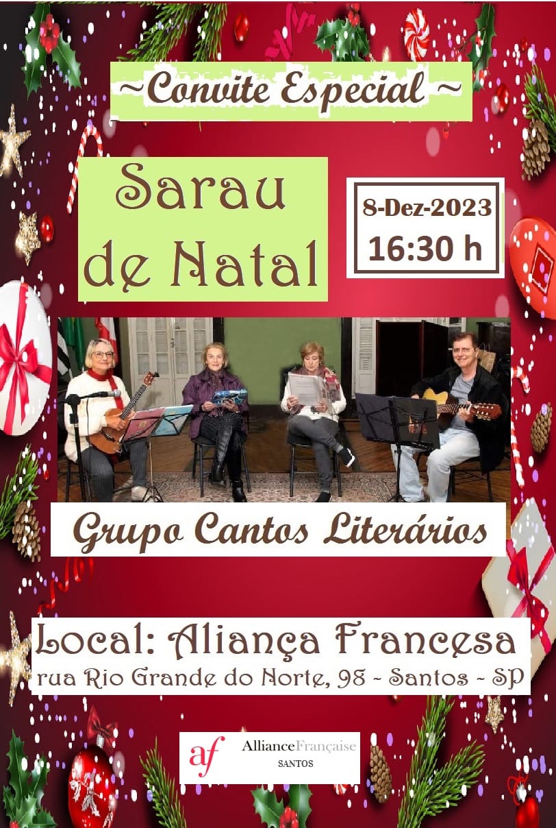 Convidamos vocês Para o "Sarau  de Natal"!